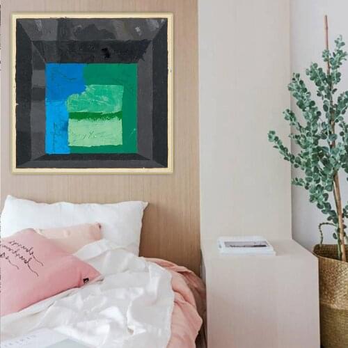 Citon Josef Albers《Color Study For Miteredsquare》Canvas Art Oil Painting Abstract Painting Picture Wall Decor Home Decoration