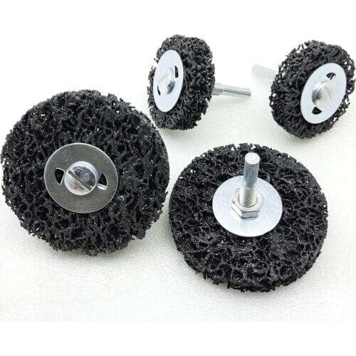 2pcs 50/75mm 46 Grit Cleans Wheel Drill Rust Removal Disc Paint Peeling Abrasive Wheel