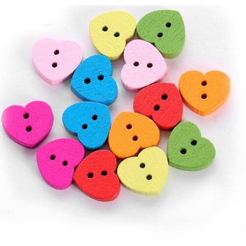Mahogany wood color button button DIY accessories 13*15MM 28pcs/ package