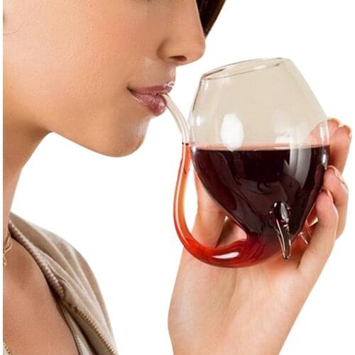 Creative Vampire Wine Glass Novelty Transparent Glass Great Gift for Wine Lovers Family and Friends Best Gift XMAS