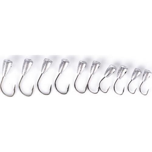 10PCS Japan Overturned Hook Tin Jig Head Stand Hooks Titanium Tungsten Barbed Fishhook 2#/4#/6