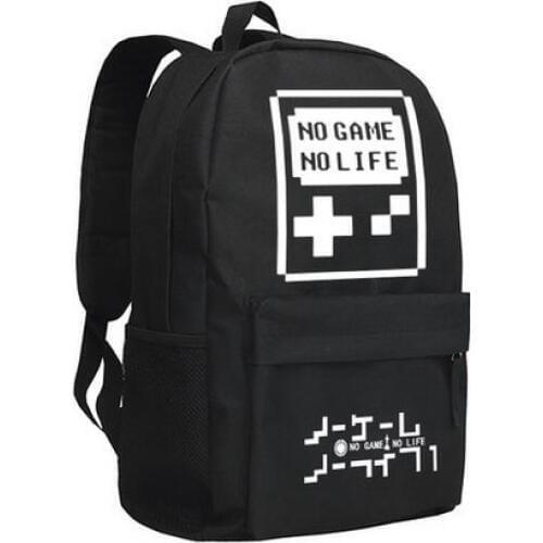 New Anime no game no life Backpack Fashion Luminous Oxford SchoolBag Unisex
