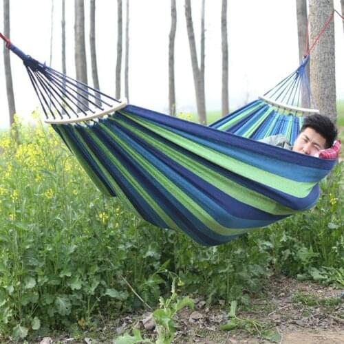 The New Outdoor Swing Hammock Garden Double Thick Canvas Parachute Bed Fashion Portable Picnic Camping Leisure Swing Chair