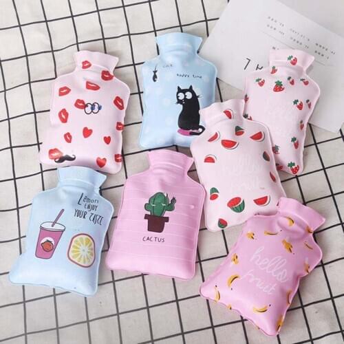 Cute Cartoon Single Layer Hand Warmer Mini Hot Water Bottle Portable Hand Warmer Girl Pocket Hand And Foot Hot Water Bottle Heat