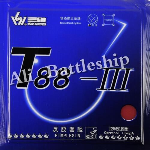 Original Sanwei T88- III (T88-3, T88 3) pips-in table tennis / pingpong rubber with sponge