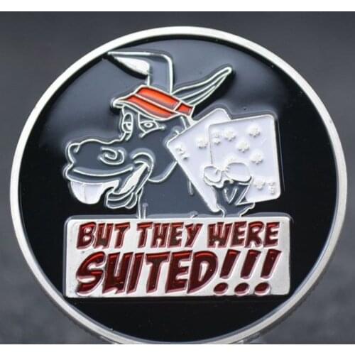 Donkey Lucky Poker Chips Casino Silver Plated Commemorative Collectible Coin Gift Challenge Coin Lucky Coin