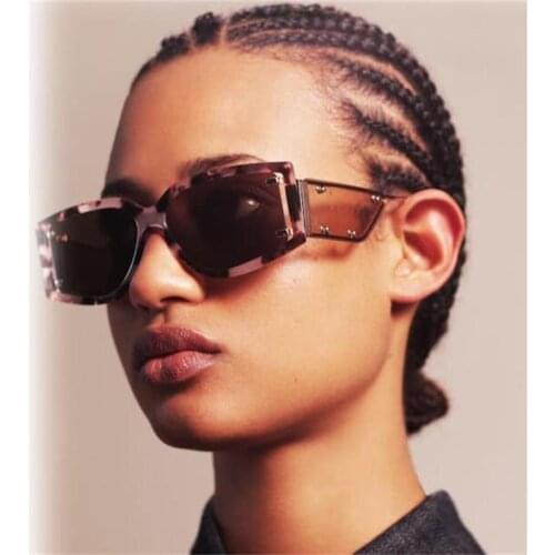Pink Leopard Square Oversized Sunglasses Women Big Frame Brown Sun Glasses Female Punk Oculos Unisex Retro Black Yellow Shades