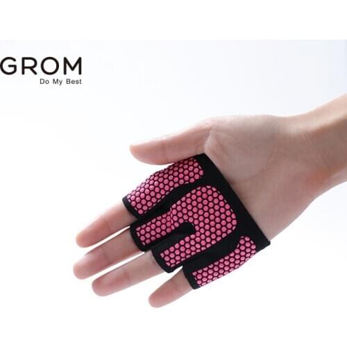 Sukham Yoga Sports Gloves for Gym Fitness Non Slip Training Yoga Hammock Gloves Anti-skid Yoga Half Finger Hand Protector Gloves