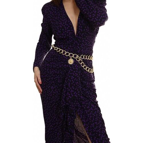 Womens Metal Thin Waist Chain Adjustable Casual Body Chains Charming Womens Party Dance Accessories Copper Bead Waist Chain