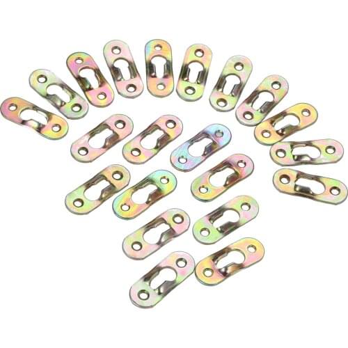 DRELD 20pcs Picture Hanger Meal Keyhole Mirror Frame Hooks Hanger Fasteners For Picture Photo Frame Furnniture Cabinet 37*15mm