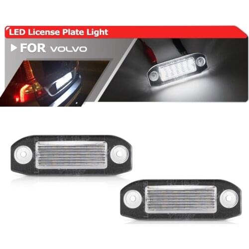 2x Fits For Volvo XC60 XC90 XC70 V50 V70 S60 S40 S80 SMD White Canbus Error Free Rear Led License Plate Lights Lamps
