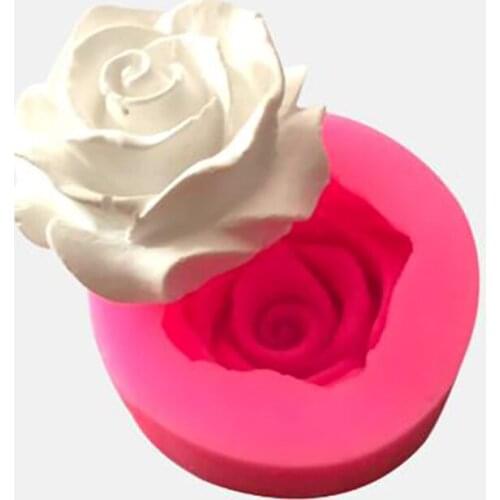 3 D Flower Bloom Rose Shape Silicone Mold Handmade Soap chocolate fondant Cake kitchen Baking Wedding Decorating dessert Tools