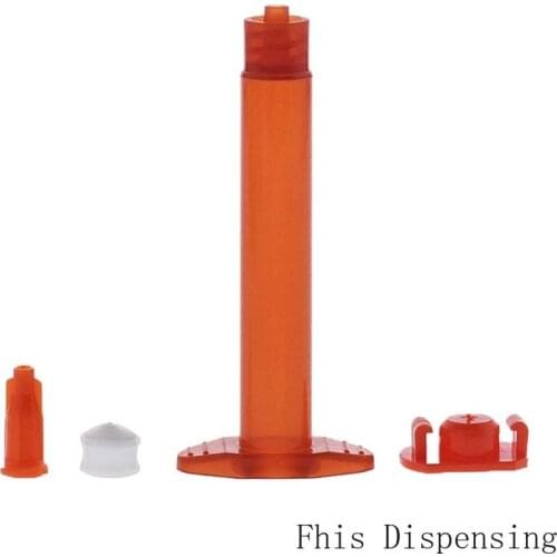 3cc UV Amber Syringe Barrel Liner, Piston, Cap, Hat Pack of 50