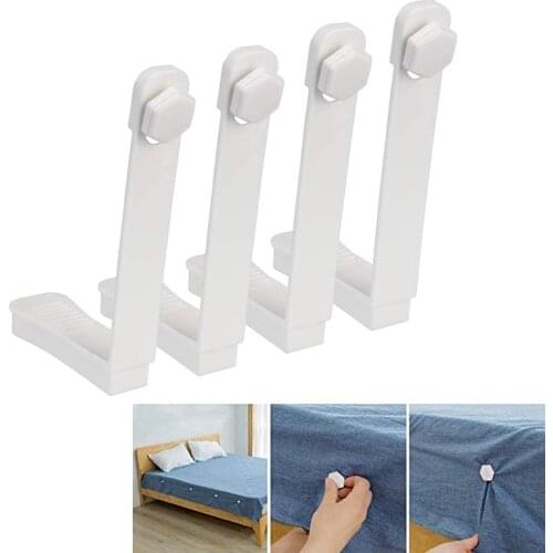 4Pcs Bed Sheet Clip Non-slip Quilt Covers Sheet Mattress Holders Gripper Fastener Fixing Clips Angle Fixed Buckle