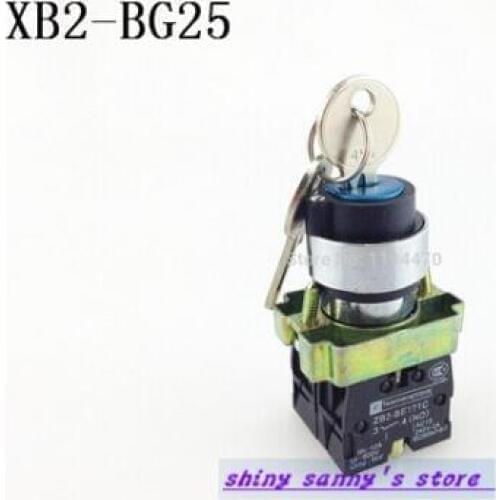 4Pcs/Lot XB2-BG25 2 Position 1 NO 1 NC N/O N/C Locked Maintained Key Operated Selector Switch Brand New