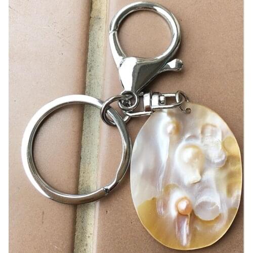 Free Shipping Women Fashion Jewelry Mother of pearl Shell Key Chain Hang bag Pendant C9362