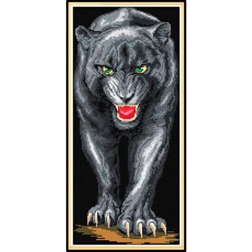Everlasting Love Panther Chinese Cross Stitch Kits Ecological Cotton Clear Stamped Printed 11 14CT DIY Gift Christmas Decoration