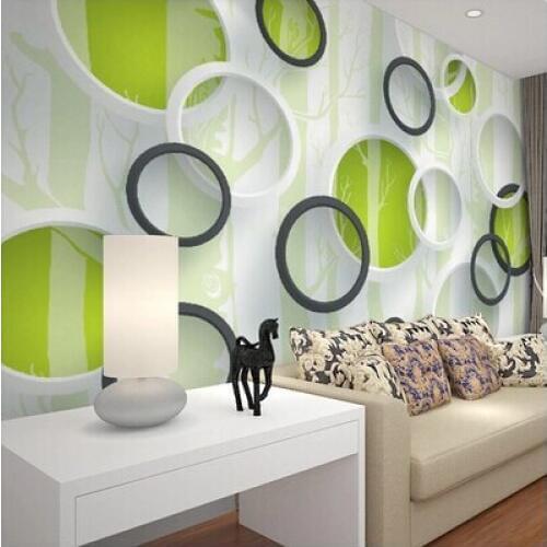 Custom contracted wallpaper for the sitting room TV setting vinyl papel DE parede three-dimensional circle the woods