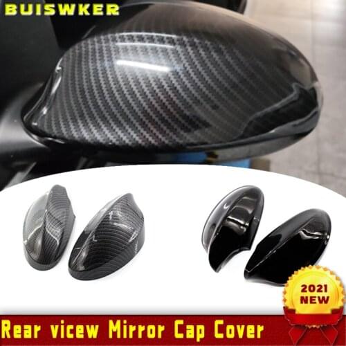 Car Side Wing Replacement Mirror Cover Rear-View Caps For BMW 1 3 Series E81 E82 E87 E88 E90 E91 E92 E93 Carbon and AN Black