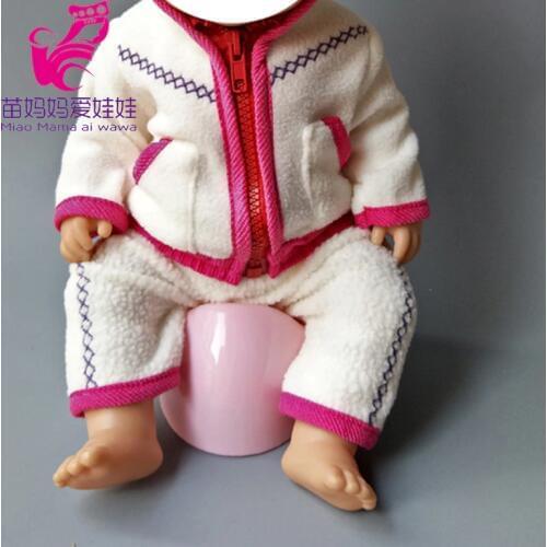 Doll clothes set with hat 43cm Baby New Born Doll Girl for 18" girl Doll outcoat for doll dress up