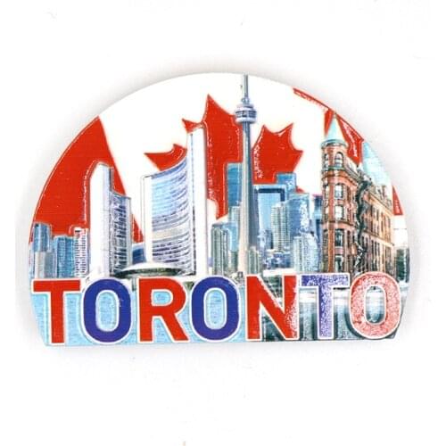Canada Toronto Maple 3D Print Resin Refrigerator Stickers North America Tourism Home Ornaments Magnetic Present Fridge Pasters