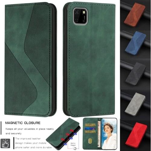 Retro Magnetic Flip Stand Leather Phone Case For Huawei Y5P 2020 Wallet Card Book Cover For Huawei Y6P Y7P 2020 Cases Coque Etui