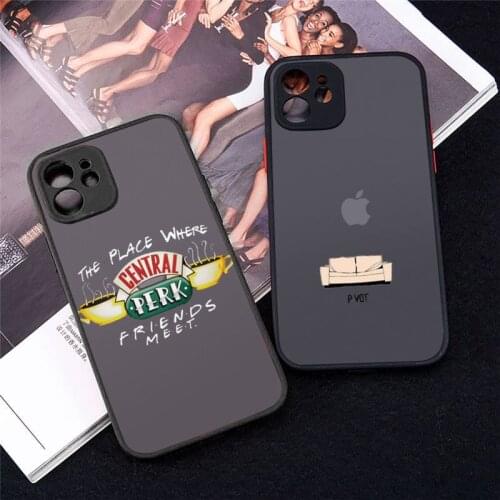 Friends TV Show Door Phone Case For iPhone 12 11 Mini Pro XR XS Max 7 8 Plus X Matte transparent cover