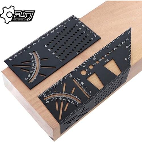 Aluminum Alloy Multifunctional Angle Ruler With 45 Degrees And 90 Over-Line Angle Ruler
