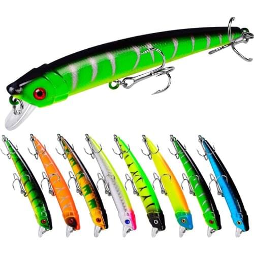 2021 New Floating Minnow 1Pcs 9.5cm7.3g Sea Fishing Lures Wobbler Rattle Hard Bait Artificial Jerkbait Crankbait Pike Trout Shad