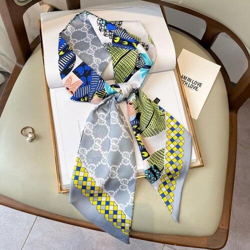 New Long Scarf Little Ribbon Scarf Women Headband Hairband Neck Head Scarf for Bag Hat 15*150cm