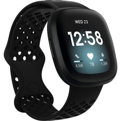 Original Silicone watchband For Fitbit versa 3 sports breathable bracelet band for fitbit sense / versa3 Wrist strap