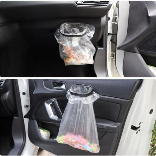 Car Hanging Trash Rack Bags Hanger Garbage Holder Support Car Trash Bag Can Foldable Organizer Frame Portable Auto Accessories