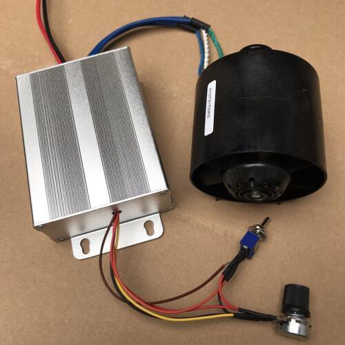 Violent all-plastic ducted fan Inner rotor DC brushless motor High-speed turbo fan 12V 7A