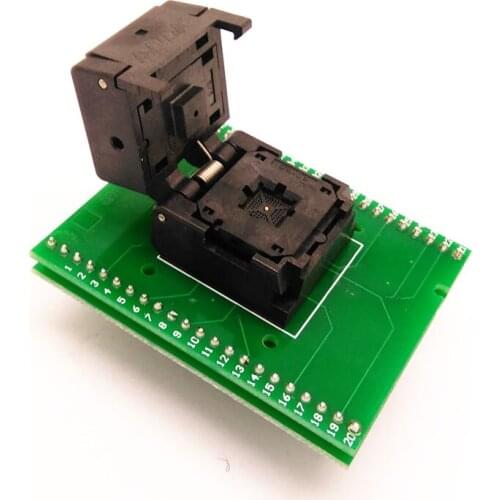 Programming Socket QFN40 MLF40 IC550-0404-012-G IC Test Socket Pitch 0.5mm Clamshell Chip Size 6*6 Flash Adapter Burn in Socket