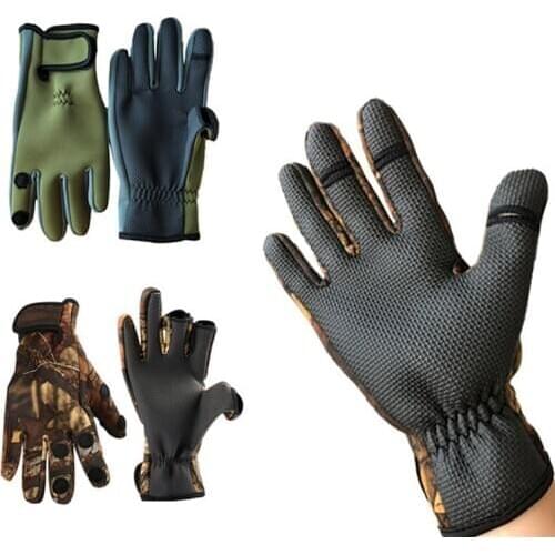 Fishing gloves Non-slip can Show finger Breathable Quick dry for Outdoor riding, fishing, mountaineering, etc