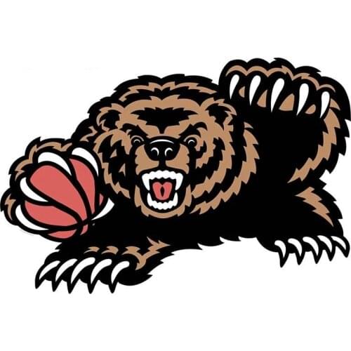 S50248# 13/15/17CM Personality PVC Decal for Grizzly Bear Basketball Sticker on Motorcycle Laptop Decorative Accessories