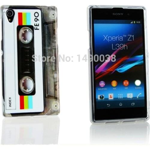 Retro Cassette Camera Silicon Sexy Leopard Zebra Butterfly Flower Heart Style Soft Back Cover Case For Sony Xperia Z1 L39h Free