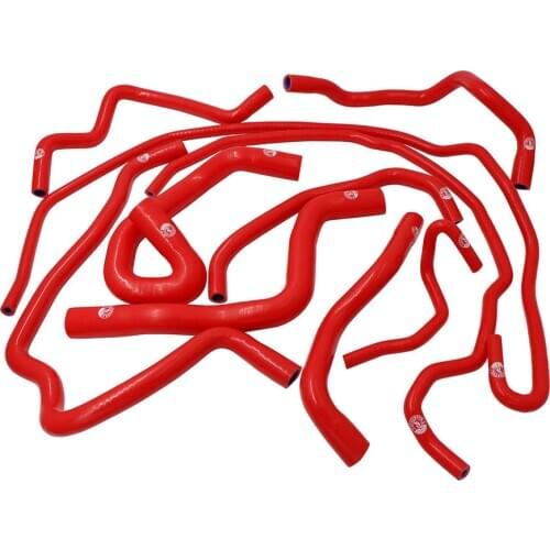 Silicone Radiator & Heater Hose Kit For Ford Focus Duratec MZR 1.8L 2.0L DOHC (12Pcs)Red/Blue/Black