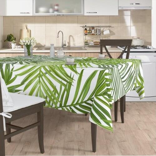 Table cloth living room kitchen cover runner pattern white Yesil tree leaf pattern micro fabric cover free shipping