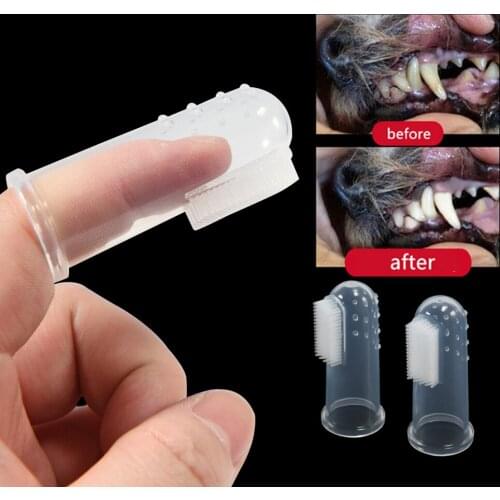 Super Soft Pet Finger Toothbrush Teddy Dog Brush Bad Breath Tartar Teeth Tool Dog Cat Cleaning Pet Cleaning Supplies