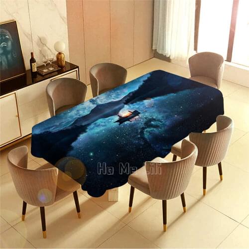 Dark Anime Background Scenery Barbecue Picnic Home Party Table Cloth