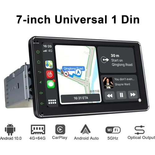 JOYING I Din 7/8/9 Inch Universal Car Radio Android 10.0 Screen GPS Naviagtion/Steering Wheel/Carplay/Fast Boot FM Audio Stereo