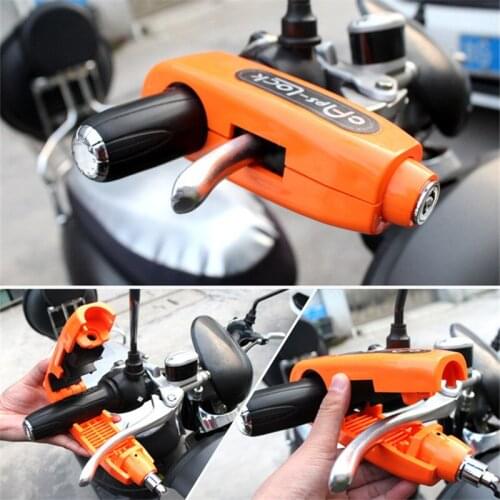 Universal Motorcycle Lock Scooter Handlebar Safety Lock Brake Throttle Grip Anti Theft Protection Security Locks Good Quality