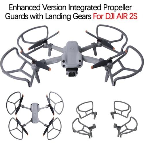 For DJI AIR 2S MAVIC AIR 2 Drone Enhanced Version Integrated Propeller Guard with Landing Gears Anti-collision Rings Accessories