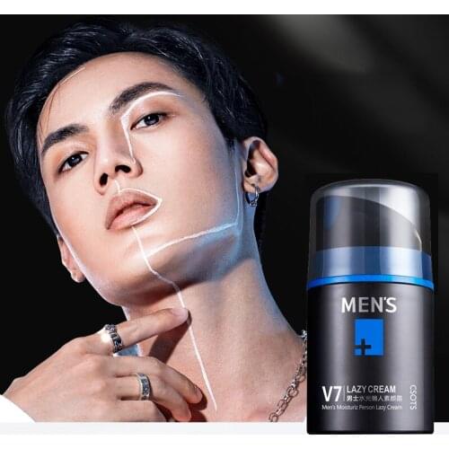 Mens Moisturiz Person Lazy Cream Brighten Skin Cover pores Concealer No Wash Cream Face Foundation For Men Cosmetics