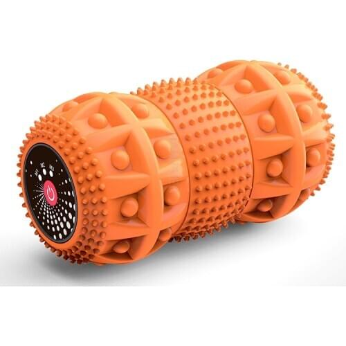 Vibration electric yoga ball three block adjustable intensity massage wheel body massager deep massage ball