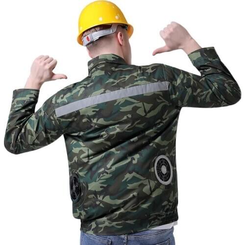 High Temperature Outdoor Working Air Conditioning Clothing Heatproof Cooling Fan Jacket Welding Tactical Fishing Hiking Jackets
