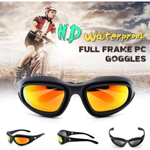 Motorcycle Parts Unisex Fashion Wind Replaceable Lens Neutral Full Frame HD Waterproof and Durable Riding Glasses Replacement