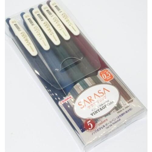 Zebra SARASA VINTAGE Color JJ15 Gel Pen Set 0.5 mm Rollerball Gel Ink Pen Japan