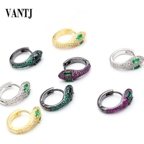 VANTJ 100% Natural Diamond Earrings Real 14k Gold AU585 0.3ct Diamond Emerald Fine Jewelry For Wedding Party Women Lady Gift